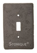 Stonique® Single Toggle Switch Plate Cover in Charcoal